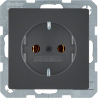 Berker Steckdose SCHUKO 47436086 anthrazit samt Berker Steckdose SCHUKO 47436086 anthrazit samt