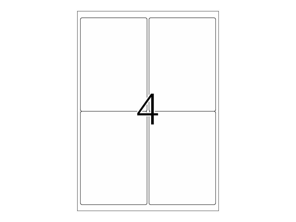 HERMA FolienKraftklebeEtiketten 9534 weiß 99,1 x 139,0 mm, 10 Blatt