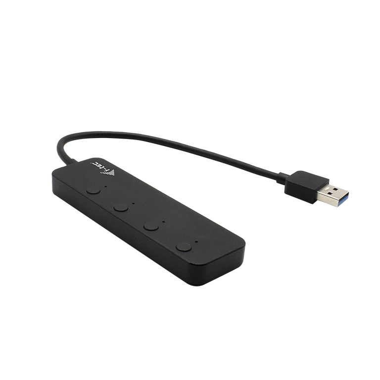 ITEC USB 30 Metal HUB 4 Port mit einzelnen Ein AusSchaltern 4x USB 30 Port mit Unterstuetzung fuer schnelles Aufladen BC 12