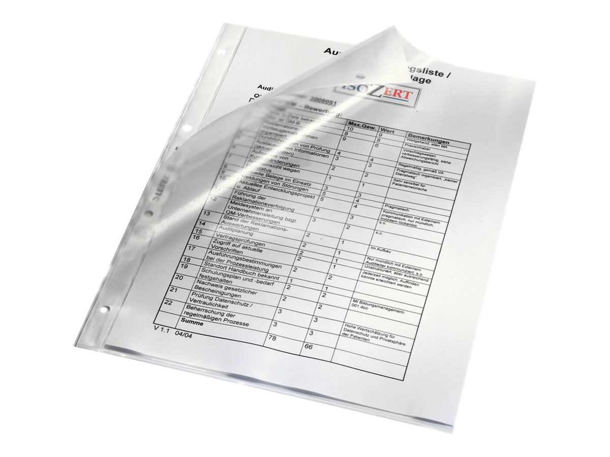 100 LEITZ Prospekthuellen 4784 DIN A4 transparent genarbt 0,13 mm 100 LEITZ Prospekthuellen 4784 DIN A4 transparent genarbt 0,13 mm