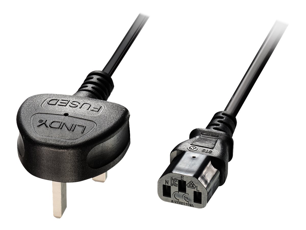 LINDY 2m IEC-Netzkabel UK