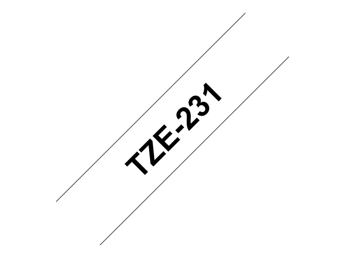 TZE231 BROTHER PT Schriftband 12mm weiss