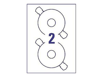 200 AVERY Zweckform CD-Etiketten L6043-100 weiss 200 AVERY Zweckform CD-Etiketten L6043-100 weiss