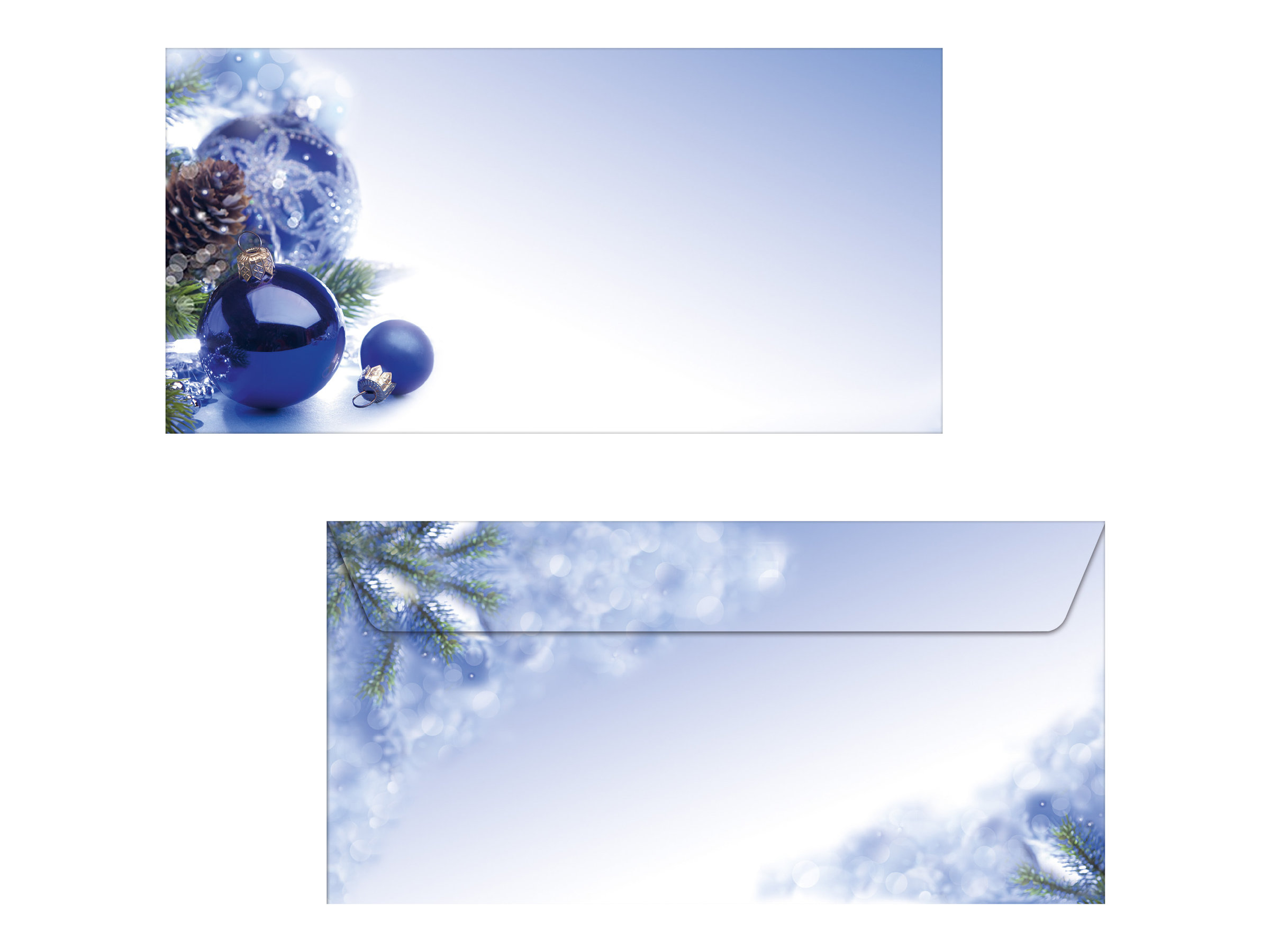 50 SIGEL Weihnachtsbriefumschlaege Blue Harmony DIN lang ohne Fenster