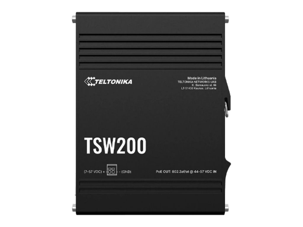 TELTONIKA NETWORKS TSW200 Industrial PoE+ Ethernet Switch TELTONIKA NETWORKS TSW200 Industrial PoE+ Ethernet Switch