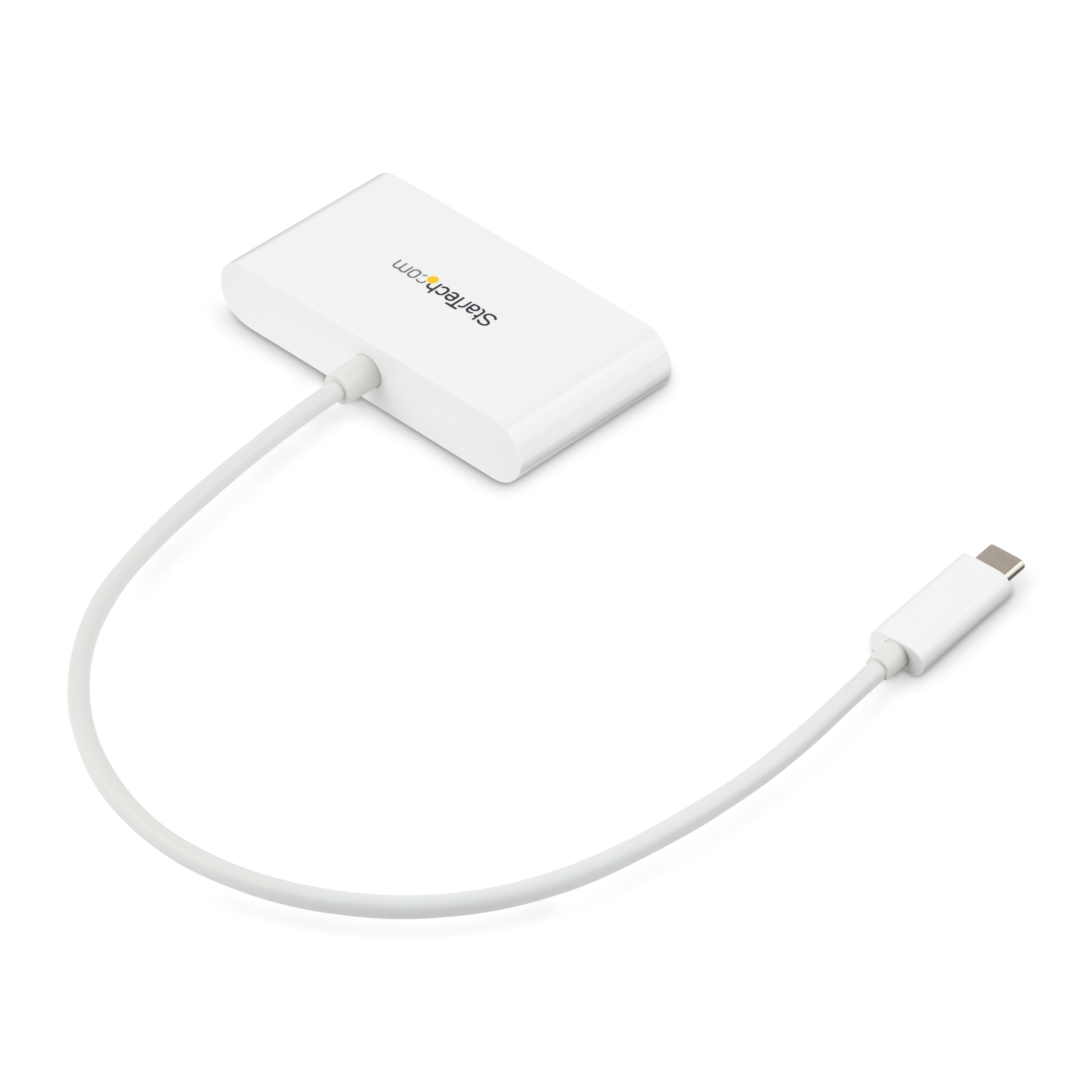 STARTECHCOM 3Port USBC Hub with Gigabit Ethernet USBC to 3x USBA USB 30 Hub White