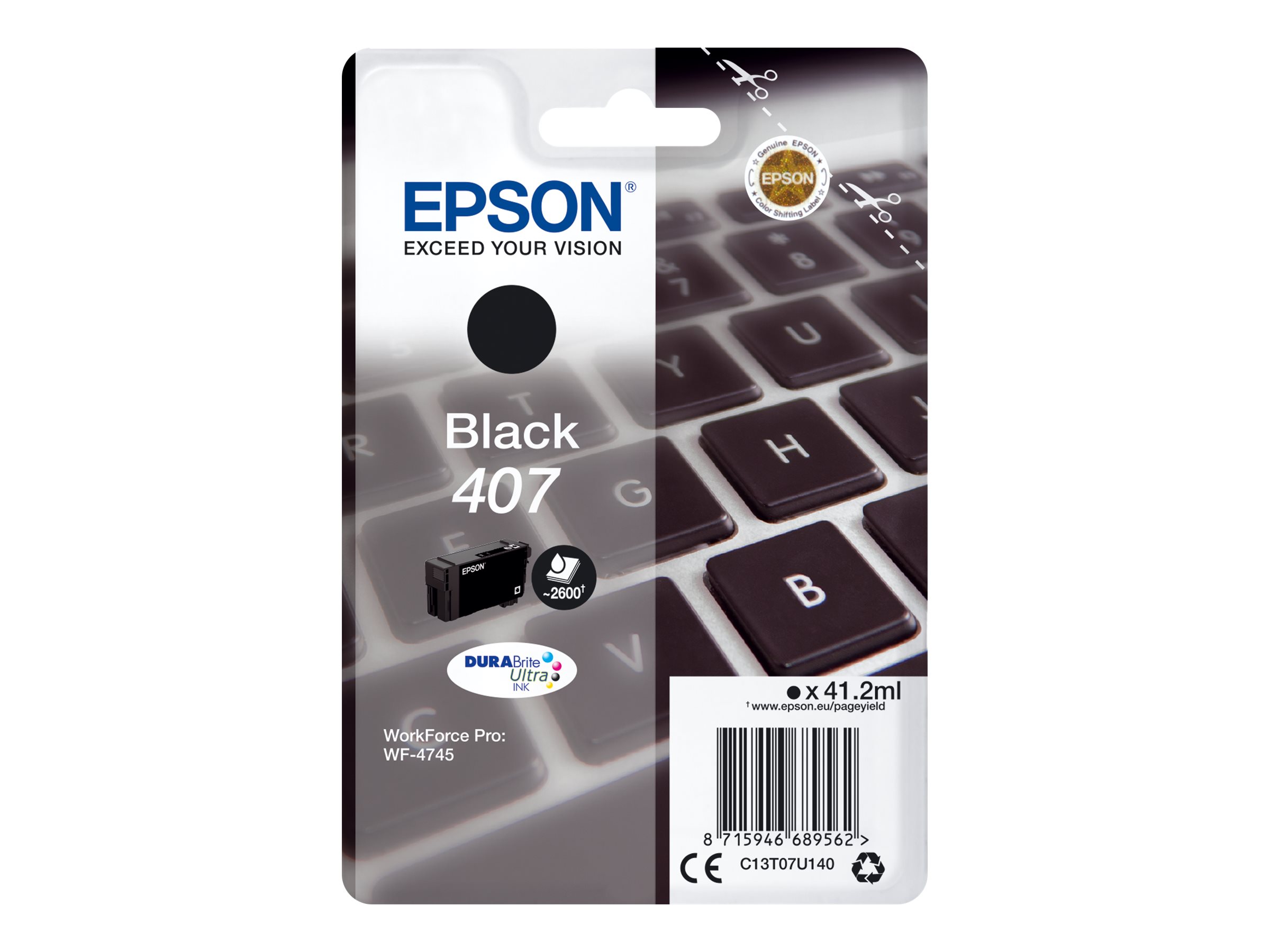 C13T07U140 EPSON WF Tinte black 2600 C13T07U140 EPSON WF Tinte black 2600
