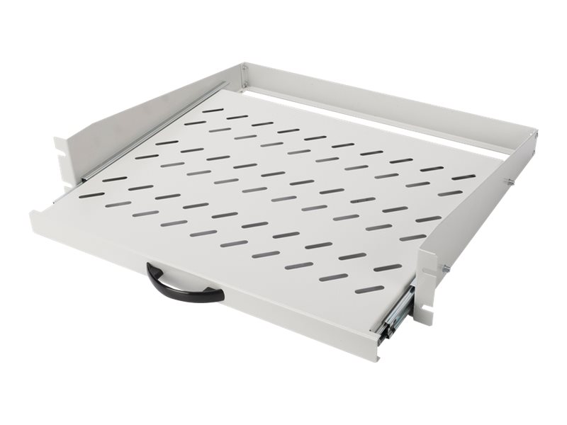 DIGITUS Ausziehbarer Fachboden 2 HE 30Kg Traglast perforiert