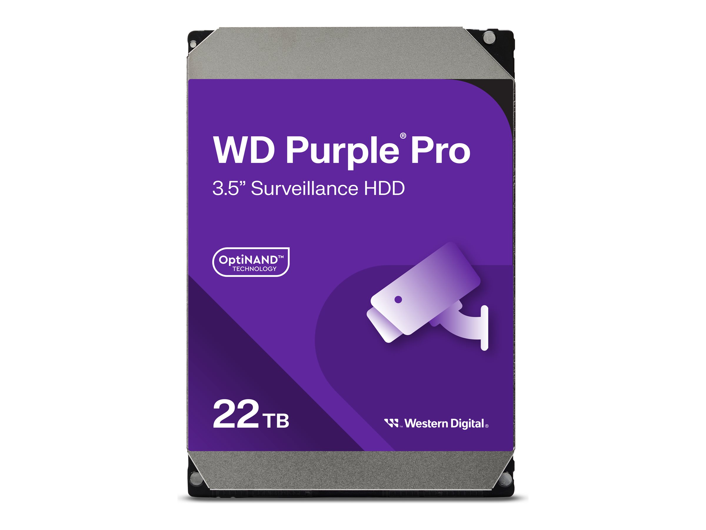 WD Purple Pro 22TB SATA 6Gbs HDD 8,89cm 3,5Zoll internal 7200Rpm 512MB Cache 24x7 Bulk