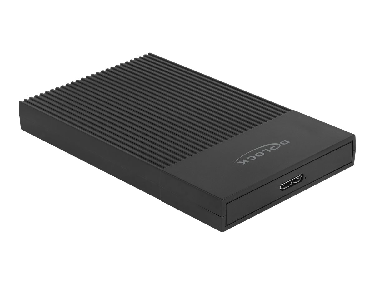 Delock Externes Gehaeuse fuer 25 SATA HDD SSD mit SuperSpeed USB Typ MicroB Buchse werkzeugfrei
