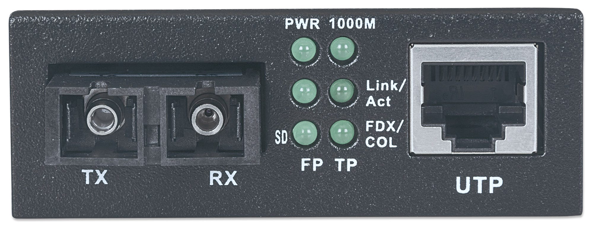 INTELLINET Gigabit Ethernet Singlemode Medienkonverter 101001000BaseT auf 1000BaseLX SC Single Mode Reichweite bis 20 km