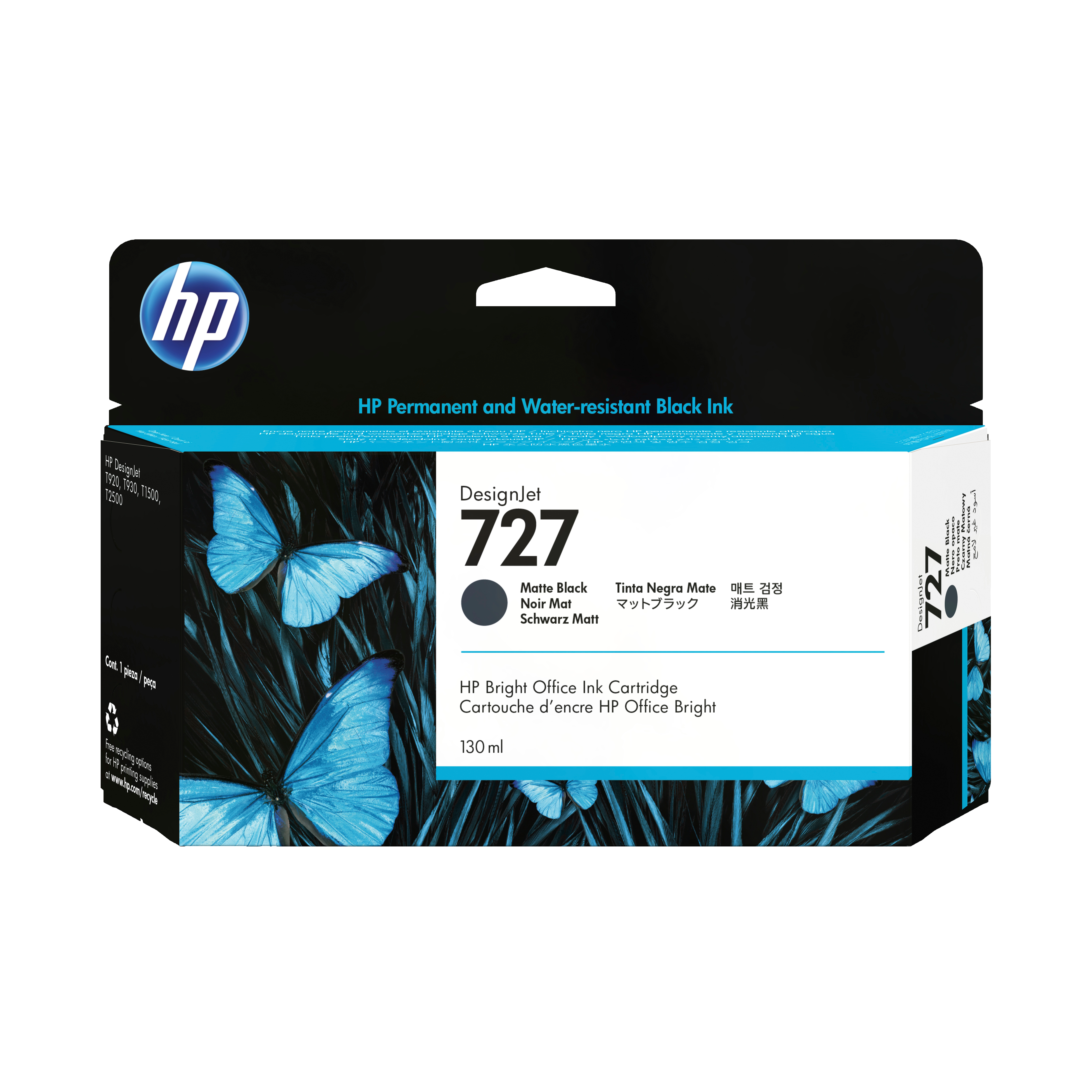HP 727B3P22A matt schwarz Druckerpatrone