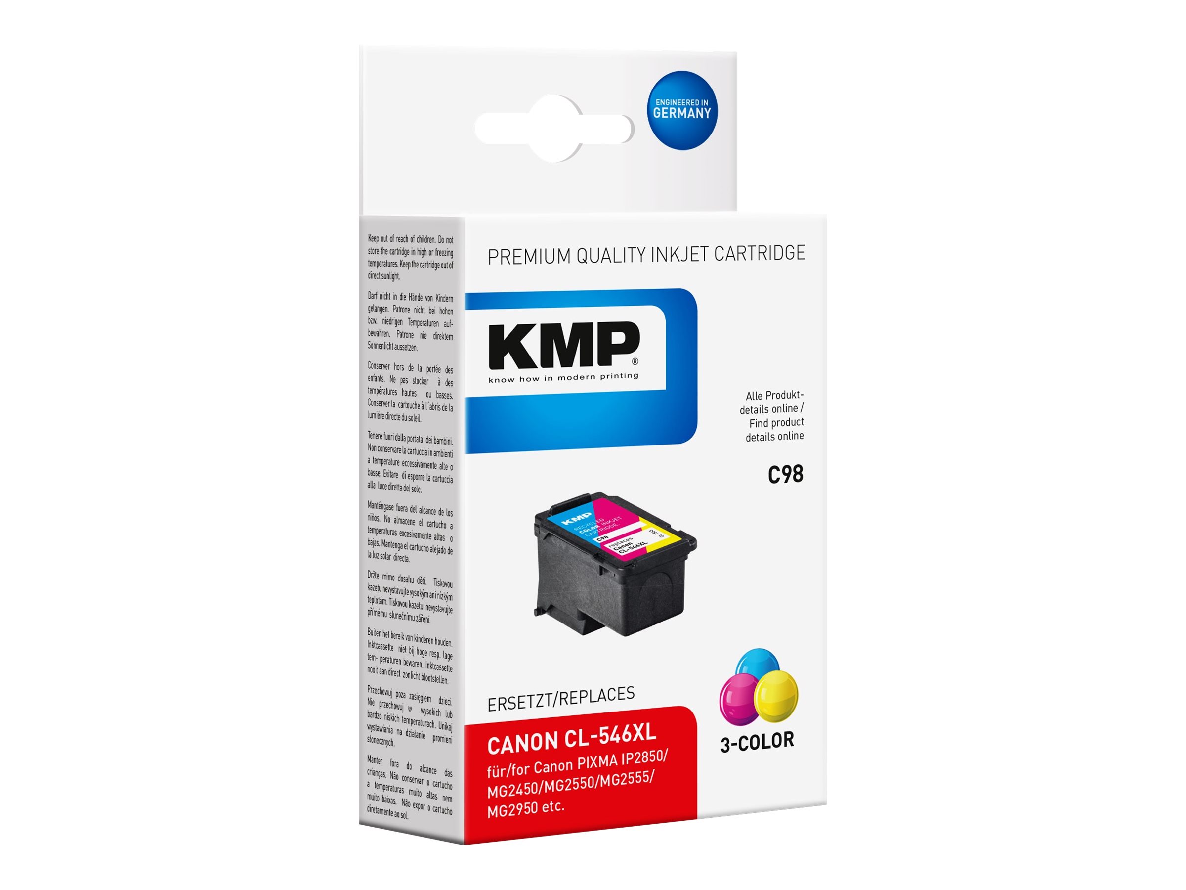 KMP C98 color Druckkopf kompatibel zu Canon CL-546 XL KMP C98 color Druckkopf kompatibel zu Canon CL-546 XL
