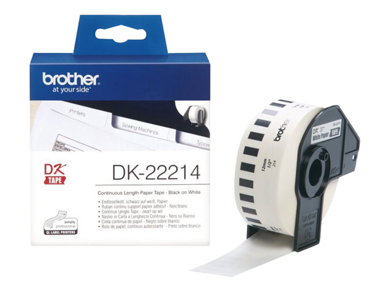 DK22214 BROTHER PT QL550 ETIKETTEN WEISS