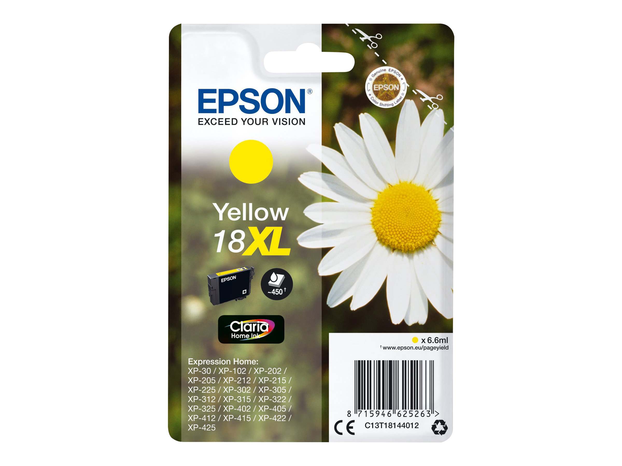C13T18144012 EPSON XP Tinte yellow HC C13T18144012 EPSON XP Tinte yellow HC