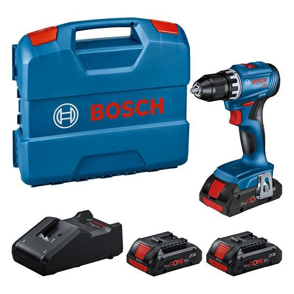 Bosch AkkuBohrschrauber GSR 18V45 3 x ProCORE18V 40Ah LCase B