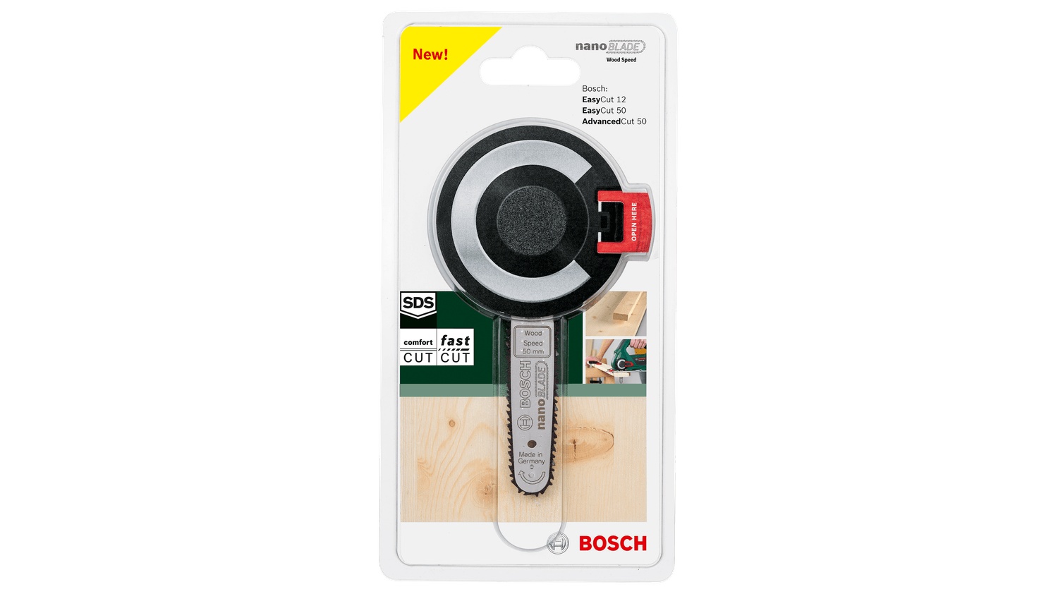BOSCH Home Garden nanoBLADE Wood Speed 50 Saegeblatt fuer kleine Handsaege, 1 St