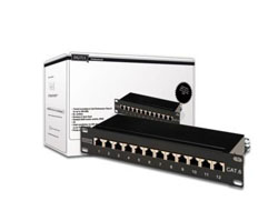 DIGITUS cat6 Klasse E Patchpanel geschirmt 12Port Schwarz