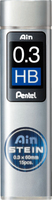 Pentel Ain Stein C273 Feinminen-Bleistiftminen schwarz HB 0,3 mm, 15 St. Pentel Ain Stein C273 Feinminen-Bleistiftminen schwarz HB 0,3 mm, 15 St.