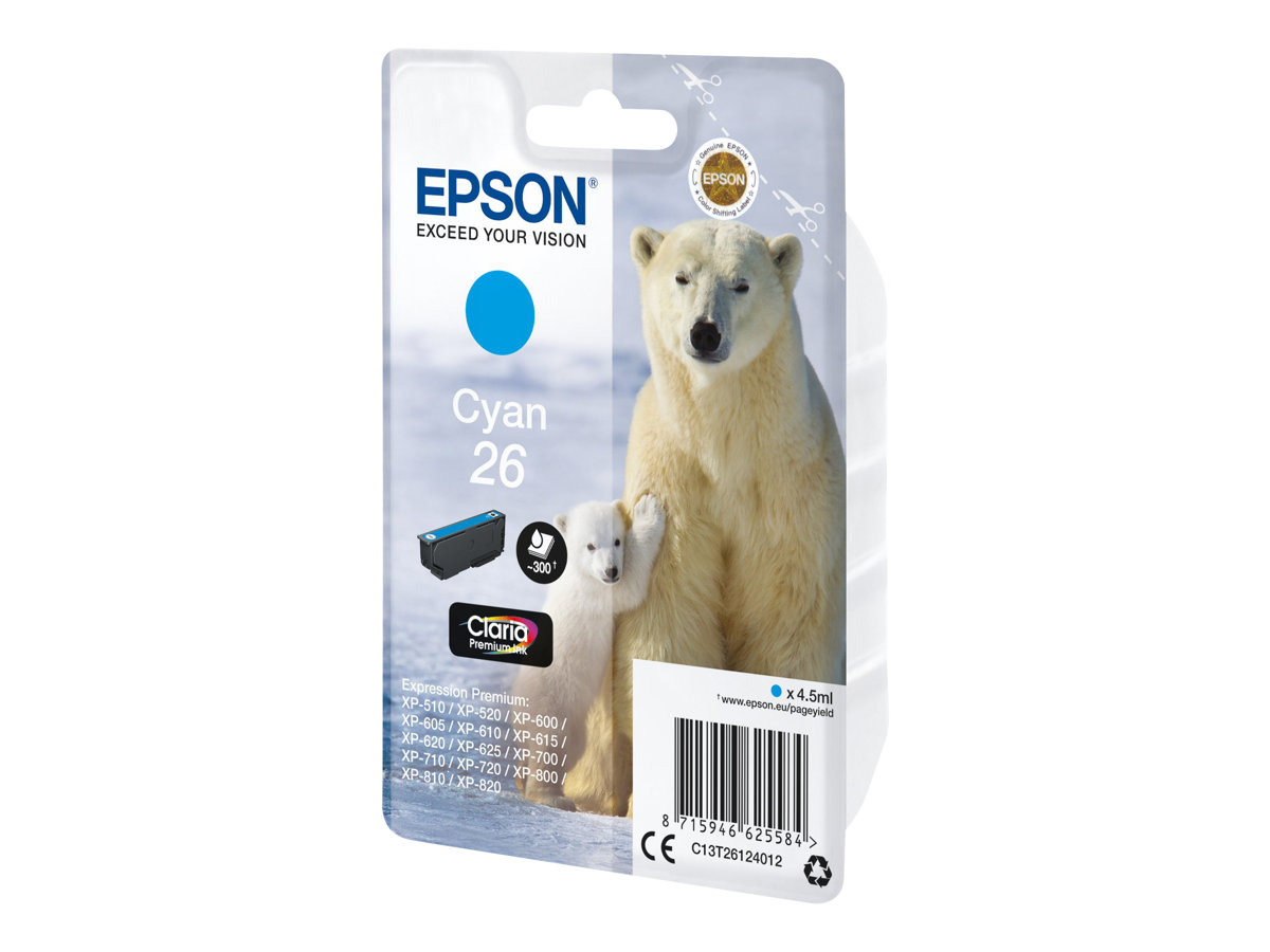 C13T26124012 EPSON XP Tinte cyan ST 300