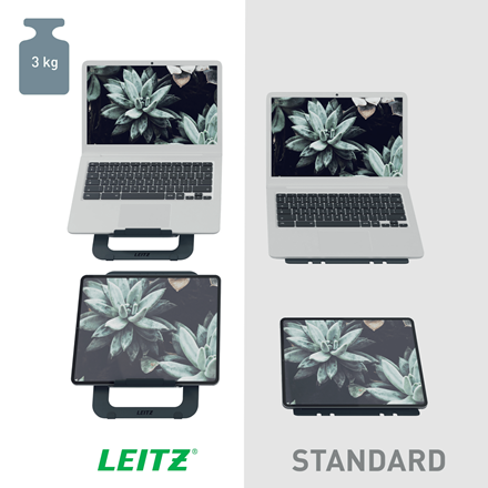 AKTION LEITZ LaptopStänder Ergo Ultraflach dunkelgrau mit Prämie nach Registrierung