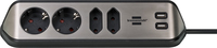 brennenstuhl estilo 4-fach Steckdosenleiste 2,0 m silber mit USB-Buchse brennenstuhl estilo 4-fach Steckdosenleiste 2,0 m silber mit USB-Buchse