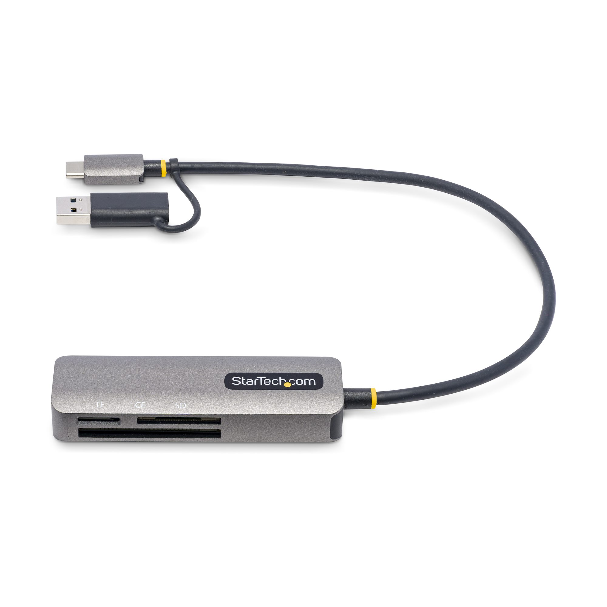 STARTECHCOM USB 30multikartenleser SDmicroSDCF USBC Kartenleser mit USBA Adapter Externer Kartenlesegerät