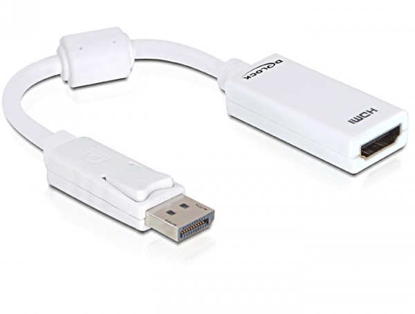 Delock Adapter Displayport 1.1 Stecker > HDMI Buchse Passiv weiss