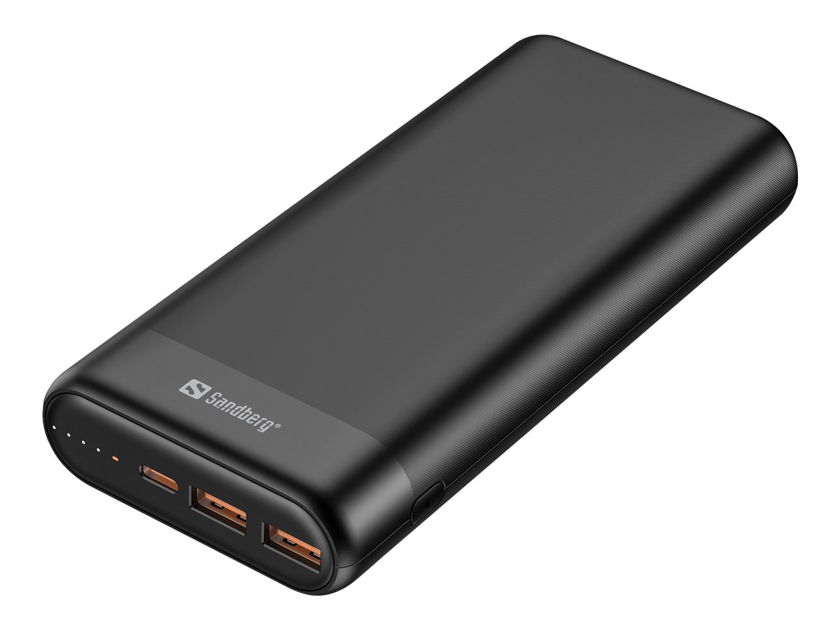 SANDBERG Powerbank 20000 USB-C PD65W + 2 x USB-A QC3.0 SANDBERG Powerbank 20000 USB-C PD65W + 2 x USB-A QC3.0