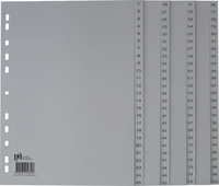 OXFORD Ordnerregister Vollformat 1-100 grau 100-teilig, 1 Set OXFORD Ordnerregister Vollformat 1-100 grau 100-teilig, 1 Set