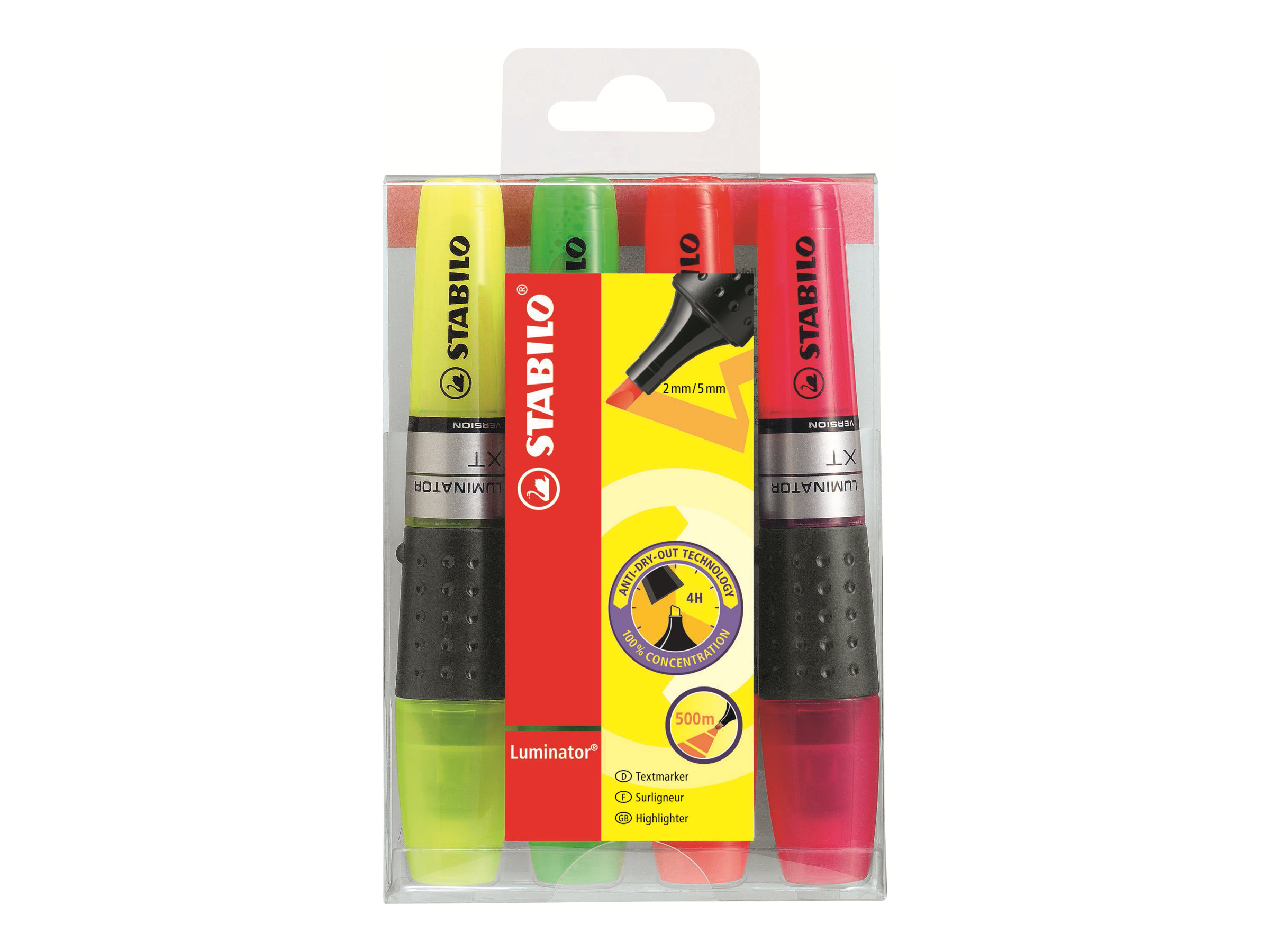 STABILO LUMINATOR Textmarker farbsortiert, 4 St. STABILO LUMINATOR Textmarker farbsortiert, 4 St.