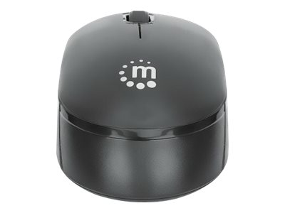 MANHATTAN Performance III Optische Wireless USB-Funkmaus USB-A Nanoempfänger mit 2,4 GHz drei Tasten plus Mausrad 1000 dpi schwarz