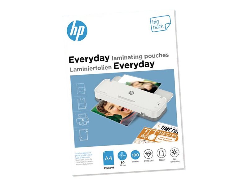 HP Everyday - 80 Mikron - 100er-Pack - glänzend - durchsichtig - DIN A4 (216 x 303 mm)