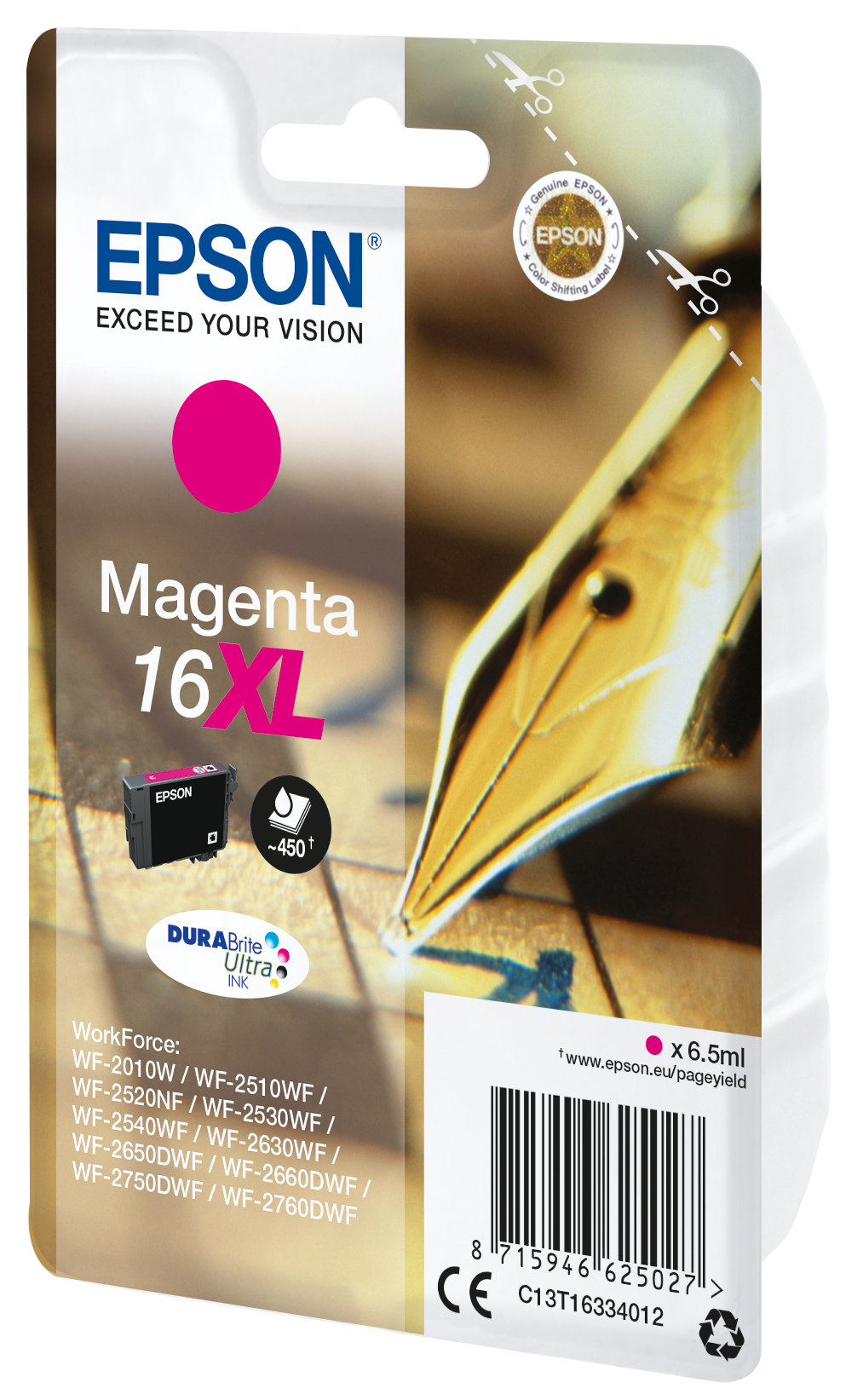 C13T16334012 EPSON WF Tinte magenta HC