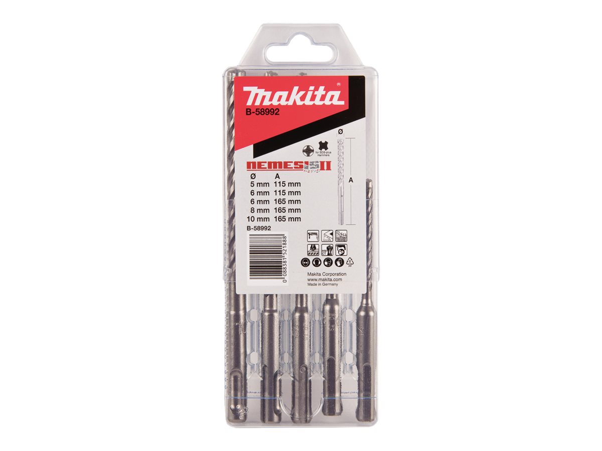 makita NEMESIS II B-58992 Hammerbohrer-Set, 5-teilig makita NEMESIS II B-58992 Hammerbohrer-Set, 5-teilig