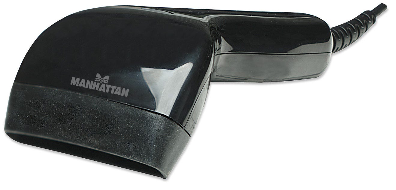 MANHATTAN Contact CCD Barcode Scanner Handgeraet 80 mm USB Schwarz Barcodescanner