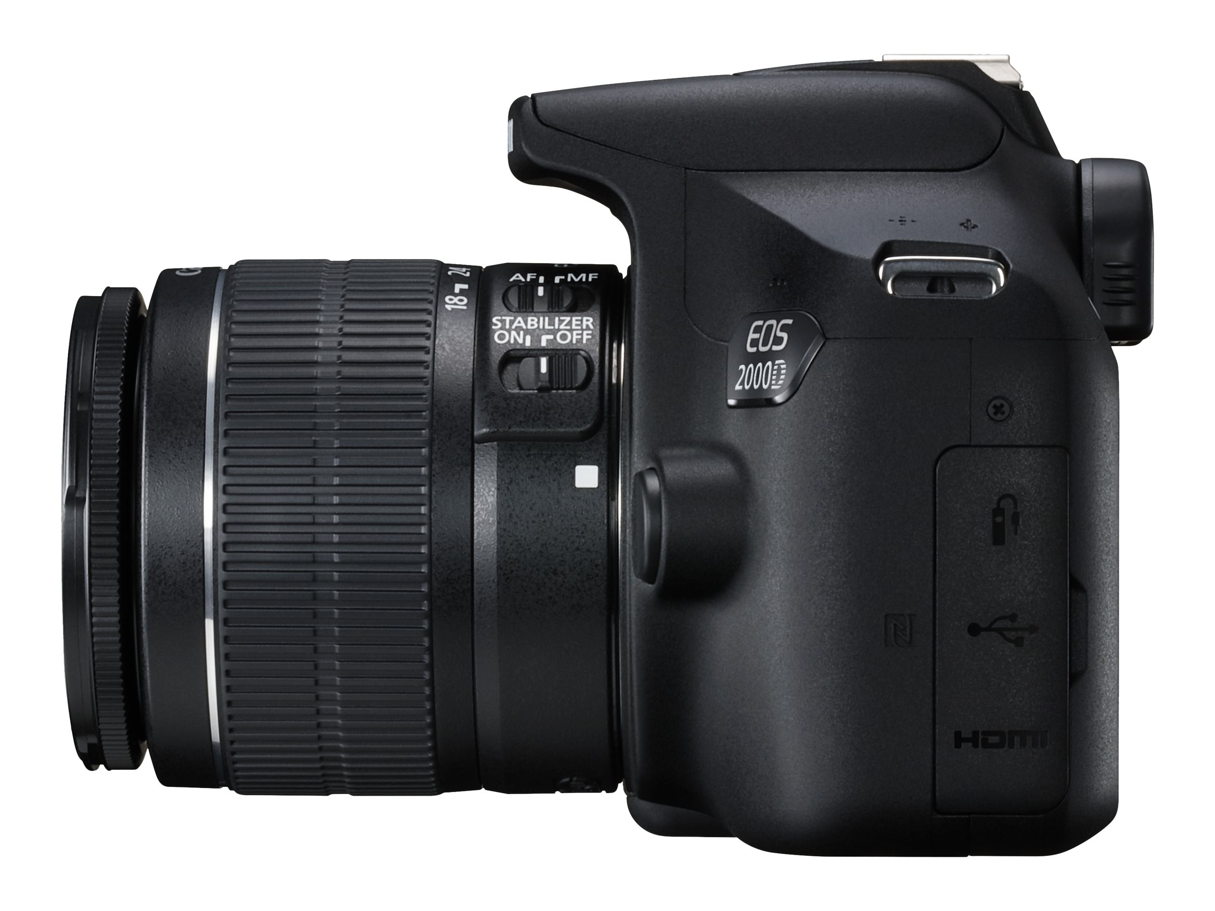 Canon EOS 2000D Kit - Spiegelreflexkamera - 24,1 MP CMOS - Display: 7,62 cm/3 TFT - Schwarz