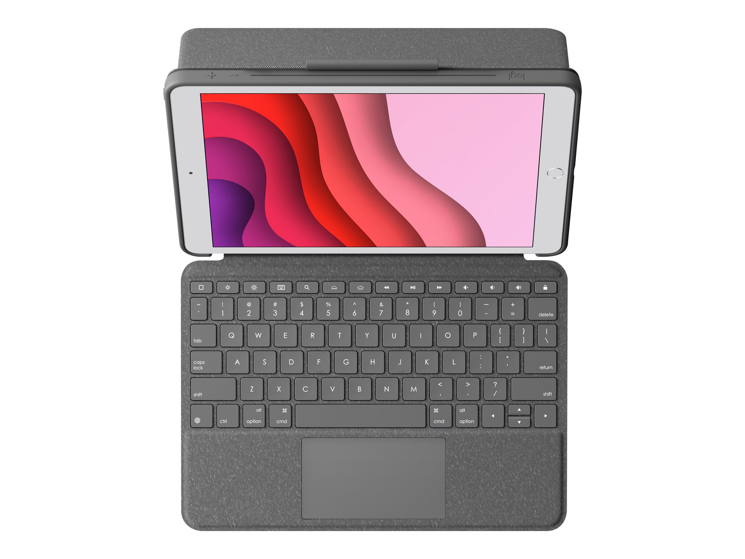 Logitech Combo Touch Tastatur-Case fuer iPad 7.Gen, 8.Gen, 9.Gen - grafit