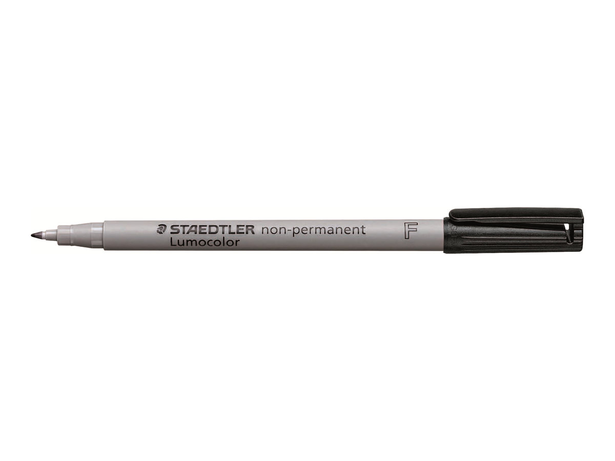 STAEDTLER Lumocolor Folienstifte schwarz 0,6 mm nonpermanent, 10 St