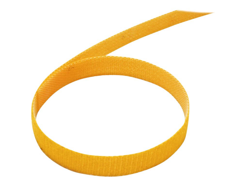 VALUE Klettband auf Rolle 10mm gelb 25m