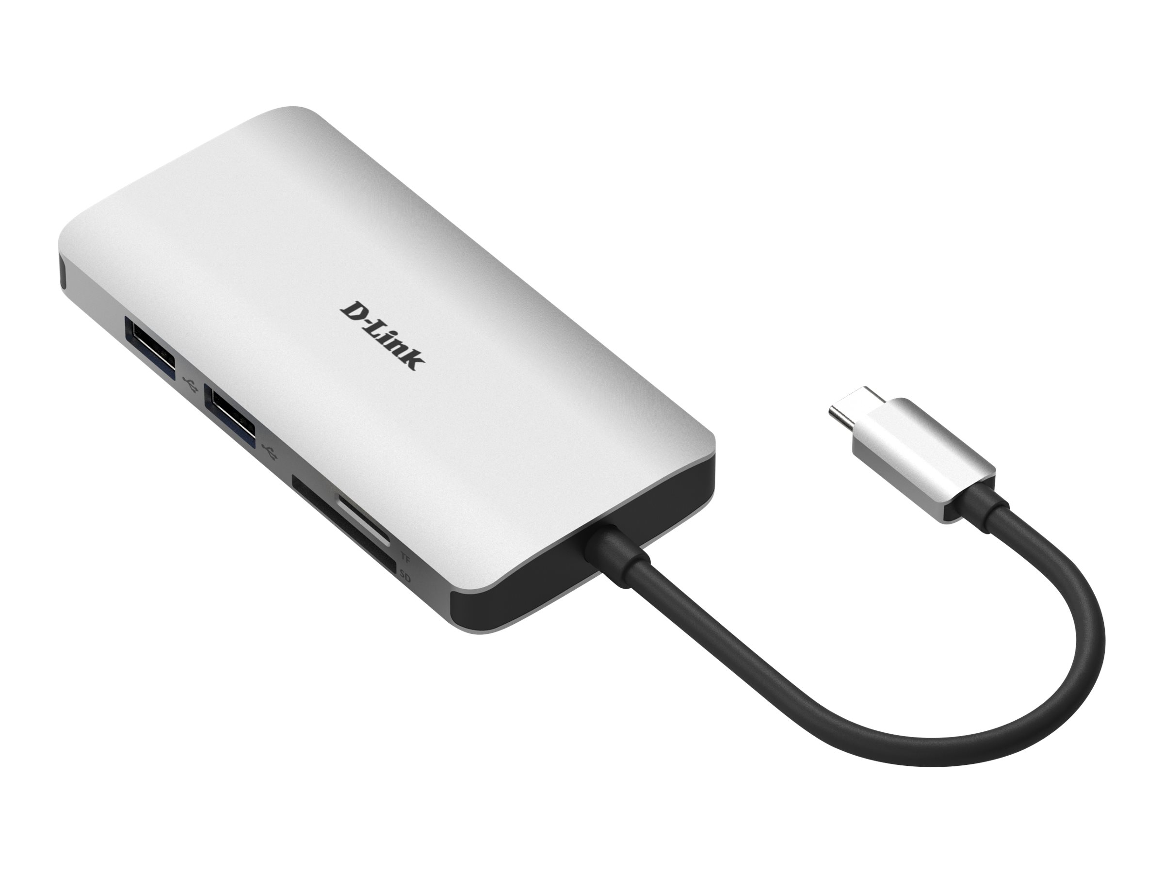 D-LINK DUB-M810 8-in-1 USB-C Hub 3x USB-A 1x HDMI 1x USB-C bis 100W 1x SD/microSD/SDHC/SDXC 1x RJ-45