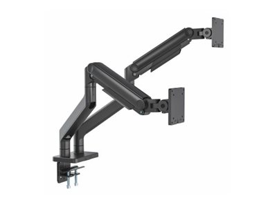 MANHATTAN Tischhalterung mit mechanischer Feder zwei Gelenke für zwei Monitore 43,18-114,30cm 17-45Zoll und bis zu 20 kg/Monitor