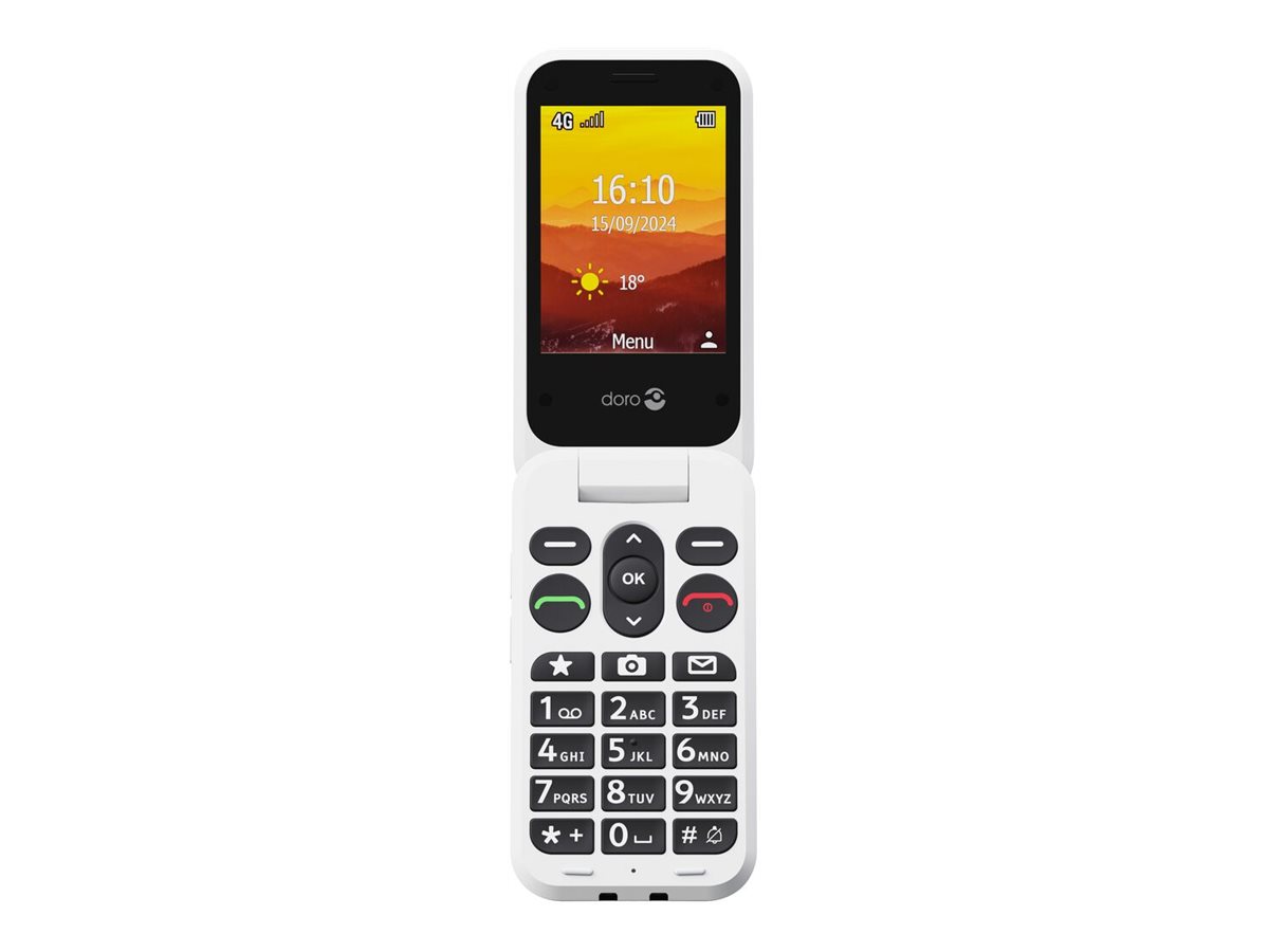 Doro Leva L30 4G, Grosstastenklapphandy, graphit-weiss Doro Leva L30 4G, Grosstastenklapphandy, graphit-weiss