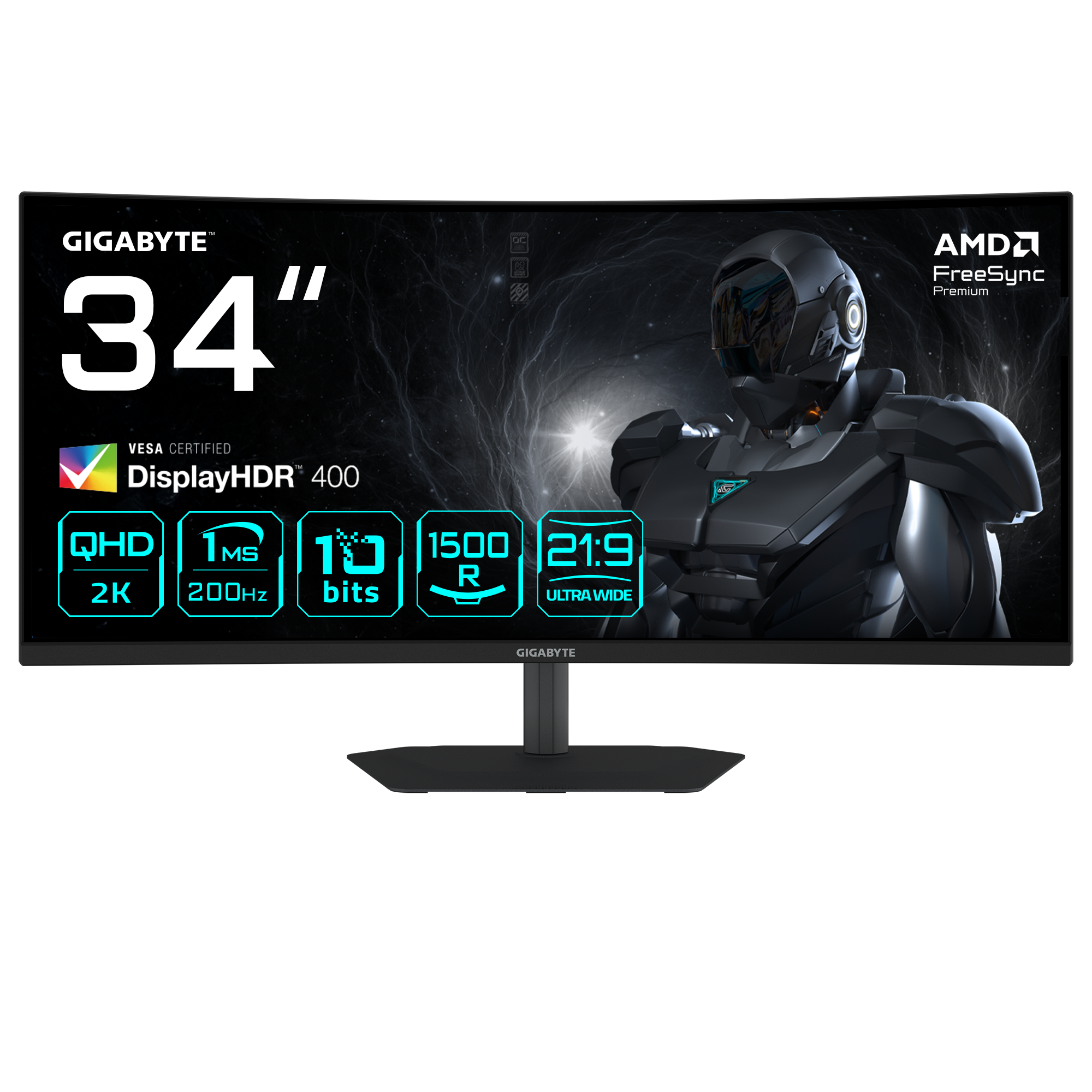Gigabyte G34WQC2 gebogen LED-Monitor 34 Zoll