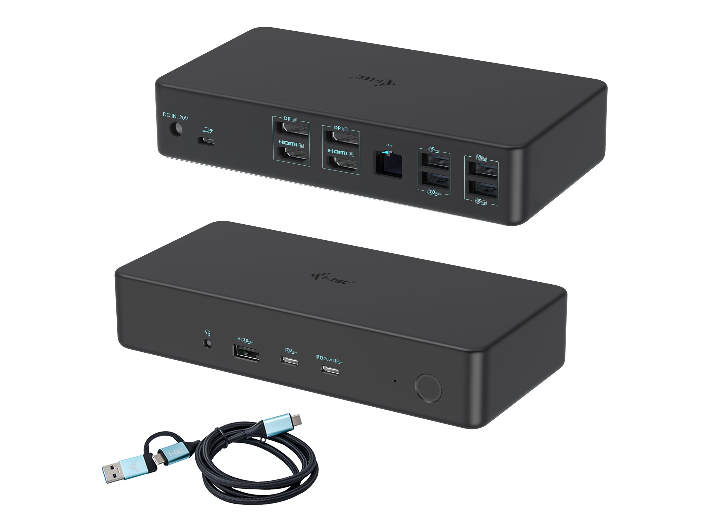 I-TEC USB 3.0 USB-C Thunderbolt 3 Professional Dual 4K Display Docking Station Generation 2 + Power Delivery 100W I-TEC USB 3.0 USB-C Thunderbolt 3 Professional Dual 4K Display Docking Station Generation 2 + Power Delivery 100W