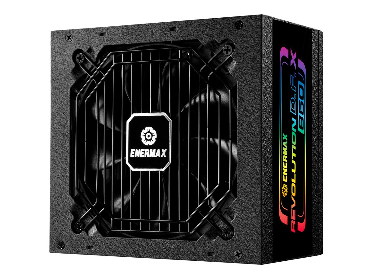 ENERMAX Revolution D.F. X ARGB ATX3.0 PCI-e 5.0 PC Netzteil 850W 80Plus Gold Vollmodular 2X 12VHPWR Semi-Fanless