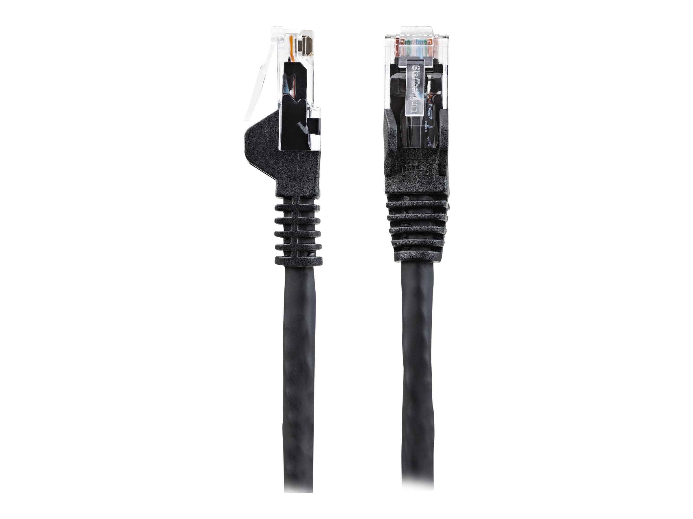 STARTECHCOM 1m LSZH CAT6 Ethernet Cable 10 Gigabit 100W PoE RJ45 UTP Network Patch Cord Snagless Black ETL Verified