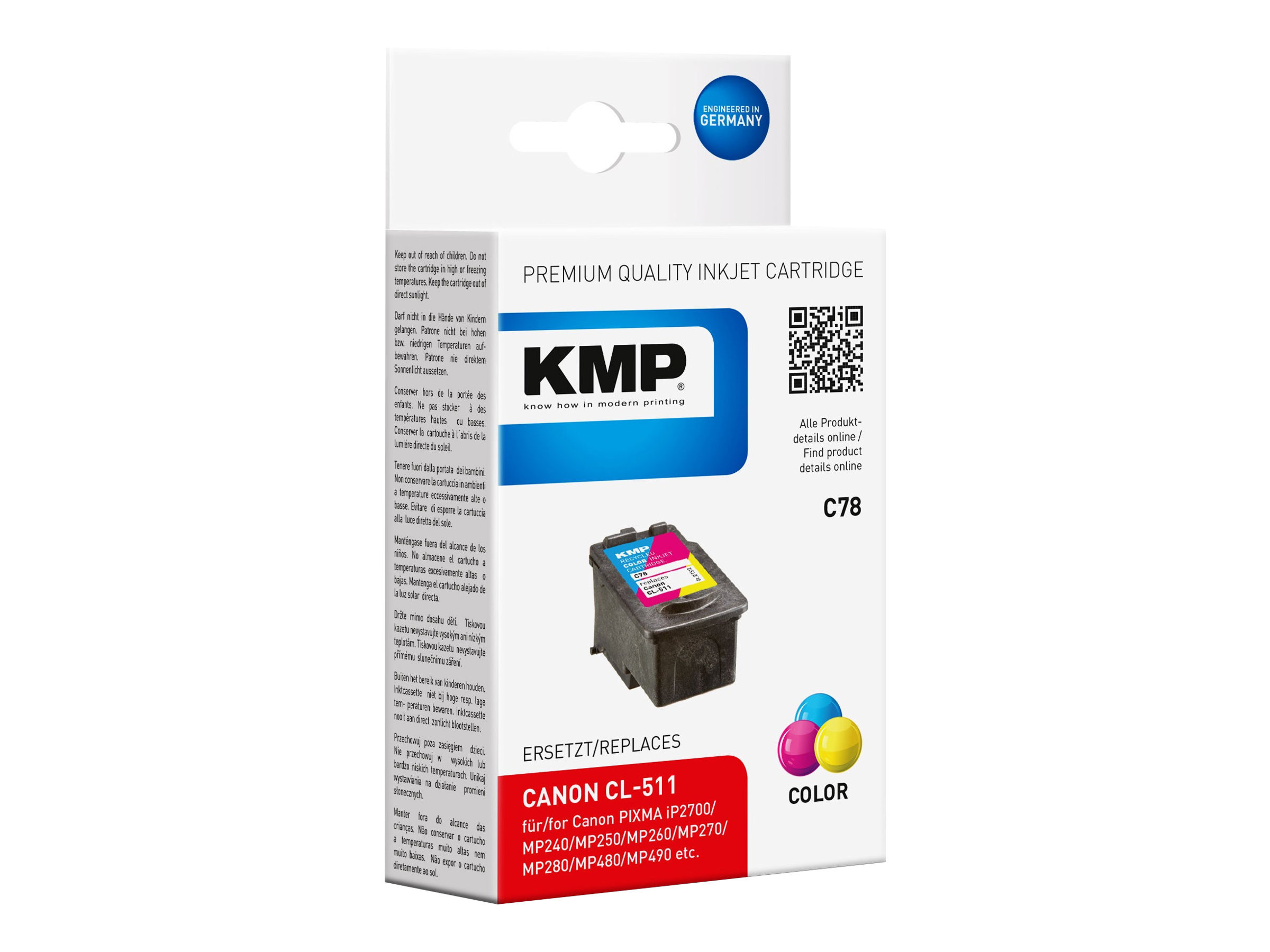 KMP C78 color Druckkopf kompatibel zu Canon CL-511 KMP C78 color Druckkopf kompatibel zu Canon CL-511