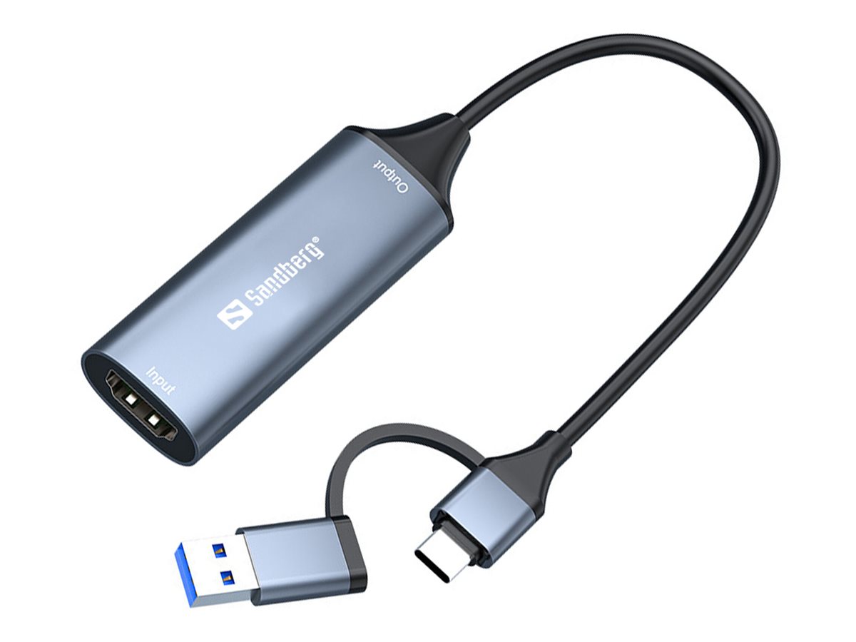 SANDBERG Capture Link 136-70 HDMI weiblich zu 24 Pin USB-C