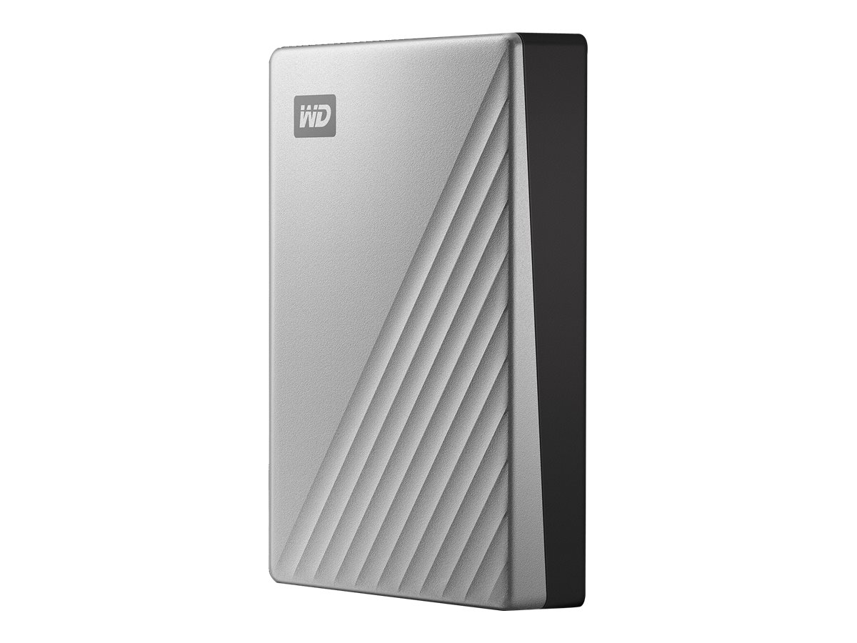 WD My Passport Ultra 4TB Silver USB-C/USB3.0 HDD 6,4cm 2,5Zoll Metal finish RTL portable extern